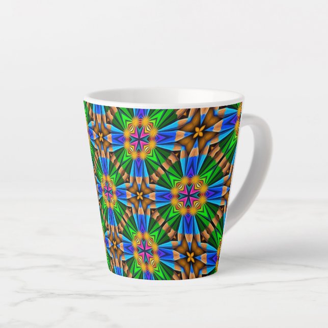 Muster für Abstrakte Blume Milchtasse (Rechte Ecke)