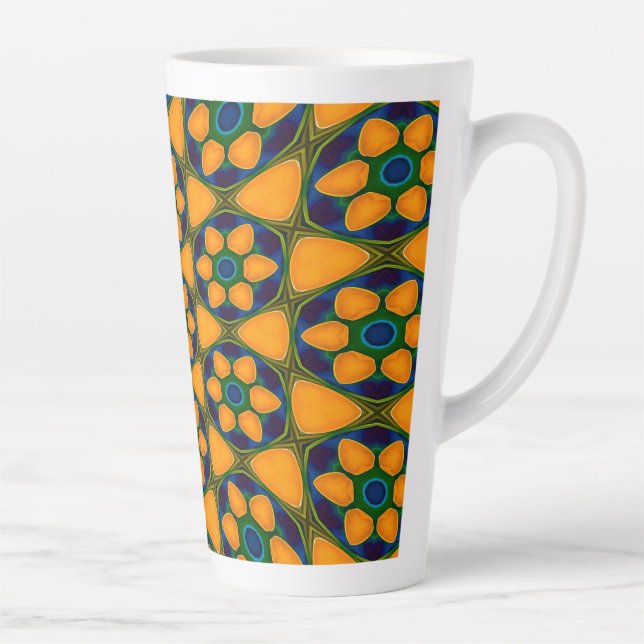 Muster für Abstrakte Blume Milchtasse (Rechts)