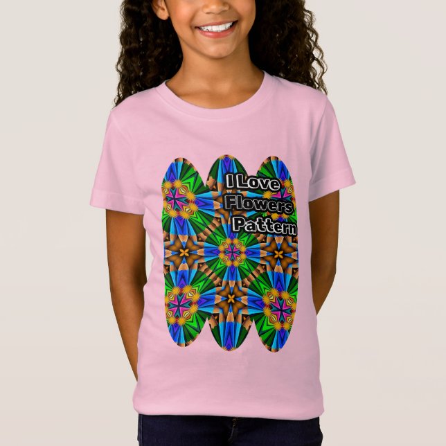 Muster für Abstrakte Blume T-Shirt (Vorderseite)