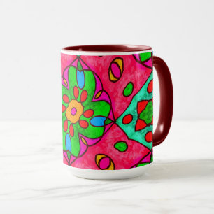 Muster für Abstrakte Blume Tasse