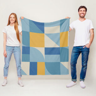 Muster für abstrakte Formen mittlerer Geometrie Fleecedecke