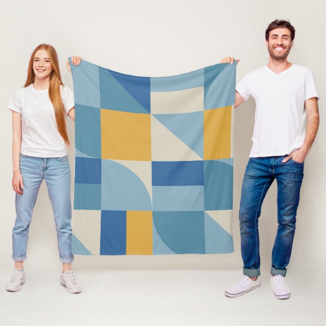 Muster für abstrakte Formen mittlerer Geometrie Fleecedecke (Beispiel)