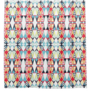 Muster für abstrakte geometrische Tribal-Linien Duschvorhang