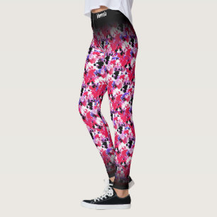 Muster für abstrakte rote schwarze Splashes Leggings