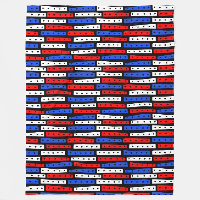 Muster für abstrakte Streifen - Farben 01 auf Schw Fleecedecke (Vorderseite)