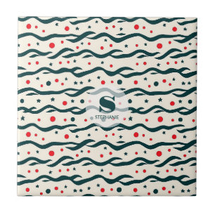Muster für abstrakte Wavy Lines und geometrische F Fliese