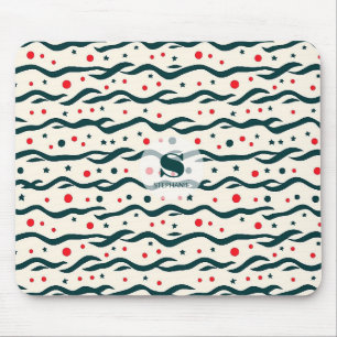 Muster für abstrakte Wavy Lines und geometrische F Mousepad