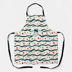 Muster für abstrakte Wavy Lines und geometrische F Schürze