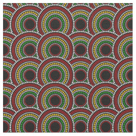 Muster für afrikanische Print-Kreise in Red Gold G Stoff