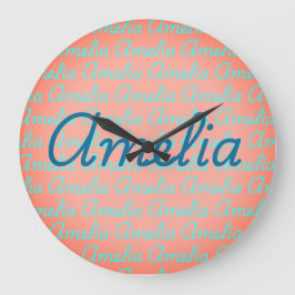Muster für Amelia-Signature-Namen Große Wanduhr