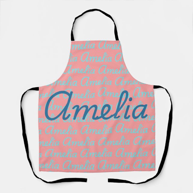 Muster für Amelia-Signature-Namen Schürze (Vorderseite)