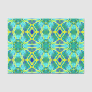 Muster für Aqua, Cobalt Blau und Gelbe Gefärbte Kr Seidenpapier