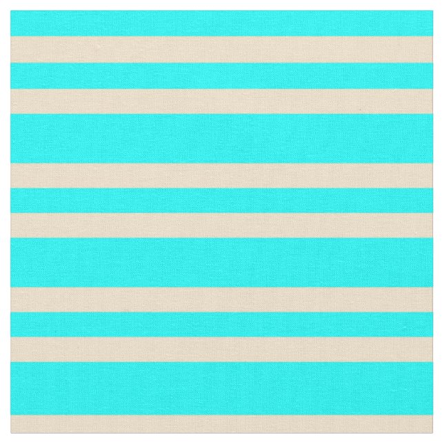 Muster für Aqua- und Tan-farbene Streifen Stoff (Nahaufnahme)