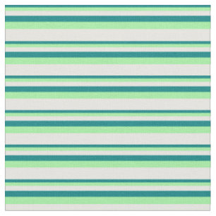 Muster für aquamarine, grüne und weiße Linien/Stre Stoff