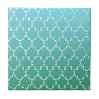 Muster für aquamarine und weiße Abstrakte Geometri Fliese