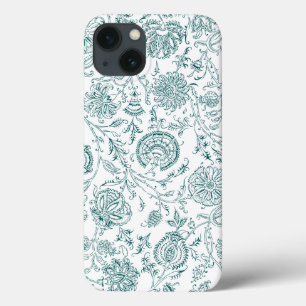 Muster für aquamarine und weiße Blume Case-Mate iPhone Hülle