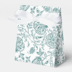 Muster für aquamarine und weiße Blüten Geschenkschachtel