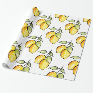 Muster für Aquarellfarben und Tintenklammern Geschenkpapier