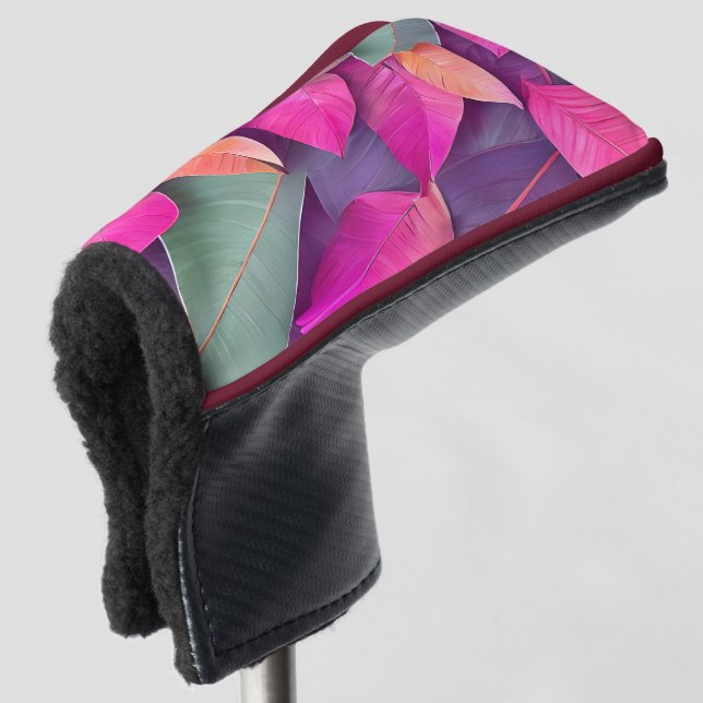 Muster für atemberaubende Blätter Golf Headcover (3/4 Vorderseite)