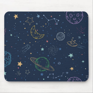 Muster für äußere Weltraumelemente Mousepad