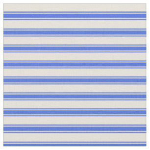 Muster für beige und königlich blaue Streifen Stoff