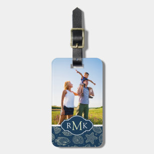 Muster für benutzerdefinierte Foto- und Monogramm- Gepäckanhänger