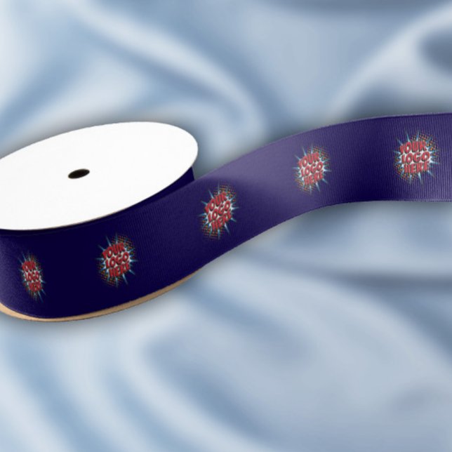 Muster für benutzerdefinierte Logos Blau-Werbeakti Ripsband (Von Creator hochgeladen)