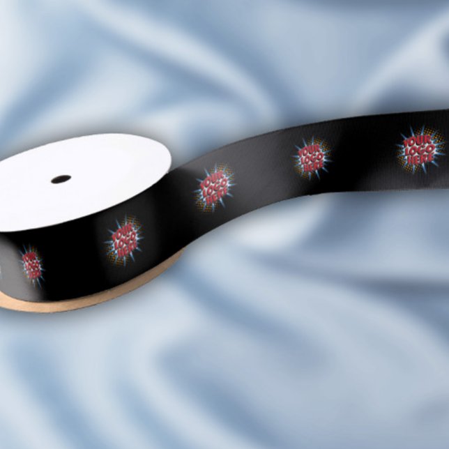 Muster für benutzerdefinierte Logos Schwarze Werbu Satinband (Von Creator hochgeladen)