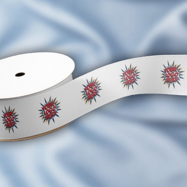 Muster für benutzerdefinierte Logos Weiße Werbeakt Ripsband (Von Creator hochgeladen)