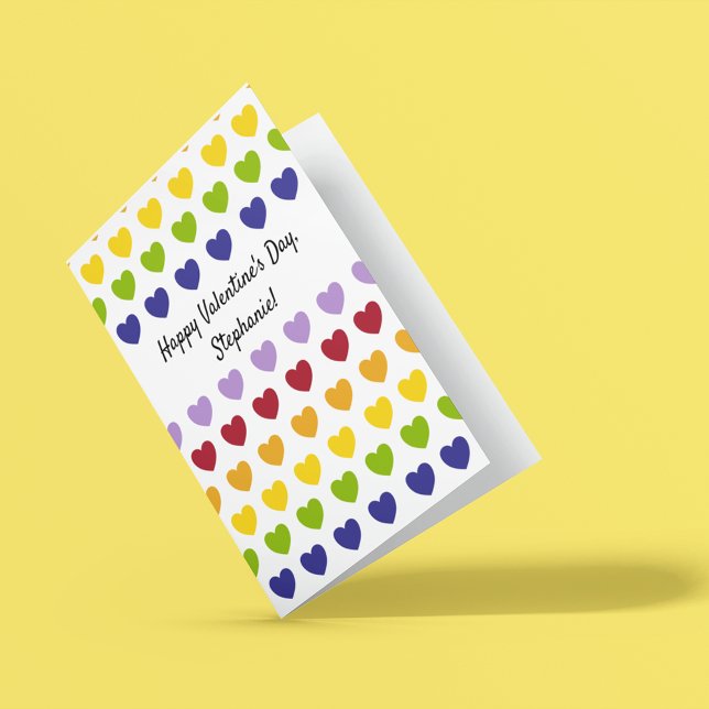 Muster für benutzerdefinierte Meldungsrainbow-Hear Karte (Von Creator hochgeladen)