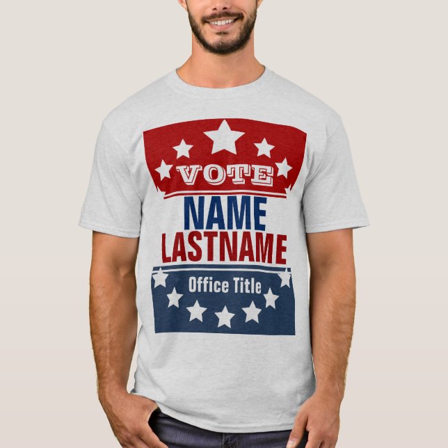 Muster für benutzerdefinierte Wahlkampagnen T-Shirt (Vorderseite)