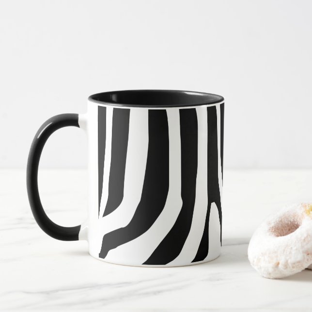 Muster für benutzerdefinierte Zebra-Druckstreifen Tasse (Mit Donut)