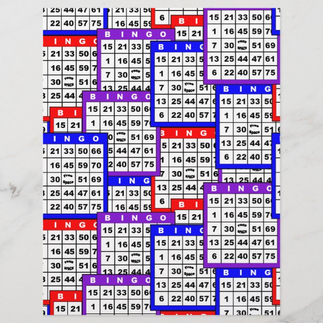 Muster für Bingokarten (Vorderseite)