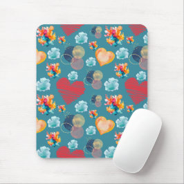 Muster für blaue Herzen Mousepad