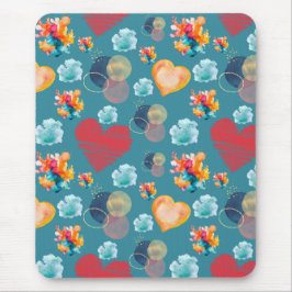 Muster für blaue Herzen Mousepad