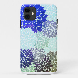 Muster für blaue Lila grüne Blume Case-Mate iPhone Hülle