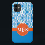 Muster für blaue/orangefarbene Damaskus - iPhone 5 Case-Mate iPhone Hülle<br><div class="desc">Schützen Sie Ihr Telefon mit Stil!</div>