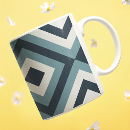 Muster für blaue Quadrate Kaffeetasse