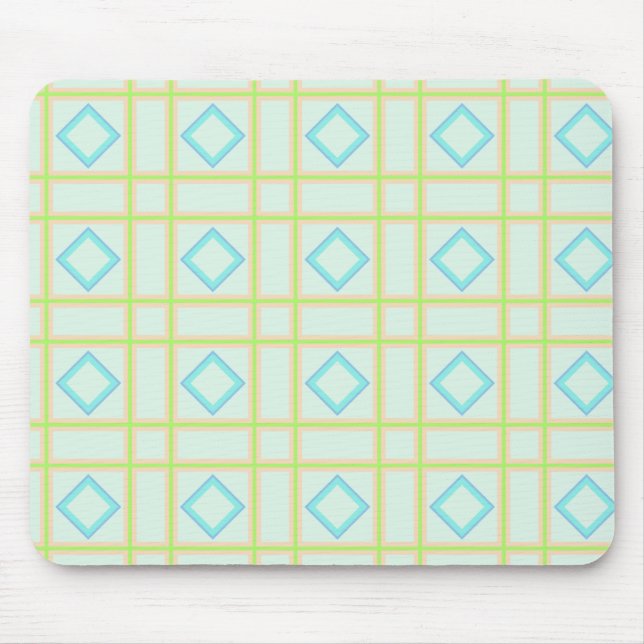 Muster für blaue Quadrate Mousepad (Vorne)