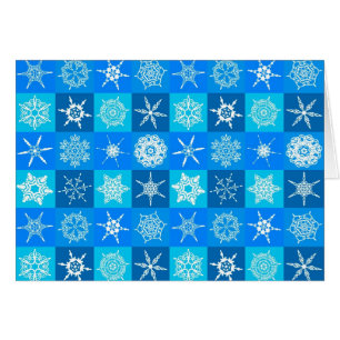 Muster für blaue Schneeflocken