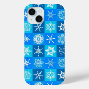 Muster für blaue Schneeflocken Case-Mate iPhone Hülle
