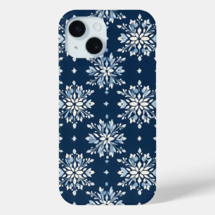 Muster für blaue Schneeflocken Case-Mate iPhone Hülle