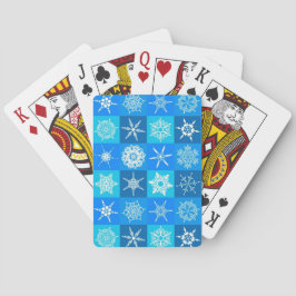 Muster für blaue Schneeflocken Spielkarten