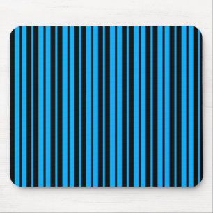 Muster für blaue schwarze vertikale Streifen Mousepad
