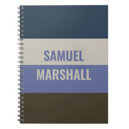 Muster für blaue und braune Streifen Notizblock
