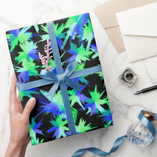 Muster für blaue und grüne Farbabweichungen Geschenkpapier