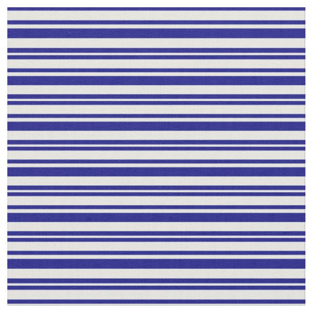 Muster für blaue und Minze Cream Lines Stoff (Nahaufnahme)