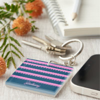 Muster für blaue und rosa Streifen Personalisiert