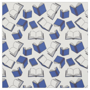 Muster für blaue und weiße Bücher Stoff