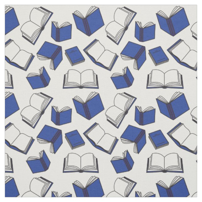 Muster für blaue und weiße Bücher Stoff (Muster)
